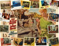 8m007 LOT OF 16 LOBBY CARDS '23 - '81 from silents to modern movies, several westerns!