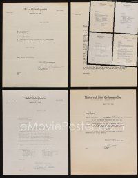 8m013 LOT OF 50 UNITED ARTIST LETTERS '38-50 sent directly from the studio to theater owner!