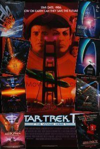 8m033 LOT OF 9 UNFOLDED STAR TREK ONE-SHEETS '86 - '96 IV, V, VI, First Contact & Generations!