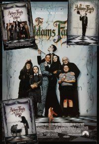 8m035 LOT OF 4 UNFOLDED ADDAMS FAMILY ONE-SHEETS '91 - '93 from the original and the sequel!