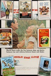 8m049 LOT OF 26 FORMERLY FOLDED ONE-SHEETS '58 - '95 I Walk the Line, Gospel Road & more!