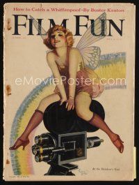 8m159 FILM FUN magazine October 1922 art of sexy fairy girl on movie camera by Enoch Bolles!