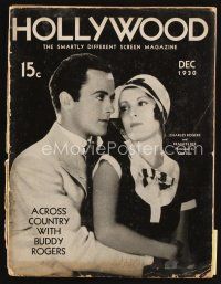 8m074 HOLLYWOOD magazine December 1930 Charles Buddy Rogers & Frances Dee by Otto Dyar!
