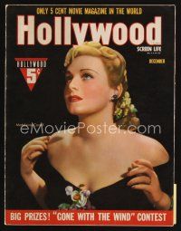8m086 HOLLYWOOD magazine December 1939 wonderful portrait of pretty Madeleine Carroll!