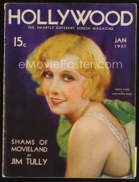 8m075 HOLLYWOOD magazine January 1931 great smiling portrait of Anita Page by Edwin Bower Hesser!