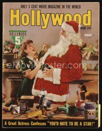 8m087 HOLLYWOOD magazine January 1940 great image of Jane Withers in Santa's Workshop!