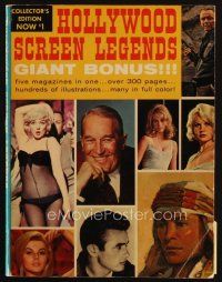 8m209 HOLLYWOOD SCREEN LEGENDS softcover book August 1965 five issues bound into one!
