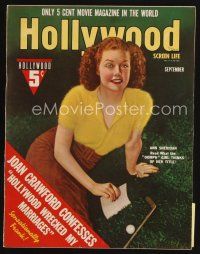 8m083 HOLLYWOOD magazine September 1939 what Oomph Girl Ann Sheridan really thinks of her title!