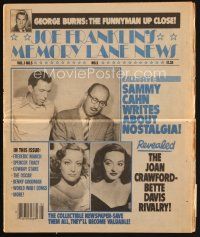 8m163 JOE FRANKLIN'S MEMORY LANE NEWS vol 1 no 5 magazine '82 Joan Crawford & Bette Davis rivalry!