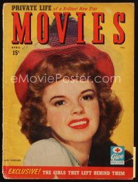 8m129 MODERN MOVIES magazine April 1943 wonderful portrait of Judy Garland, the men in her life!