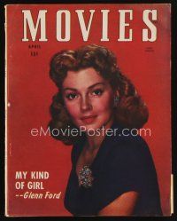 8m135 MODERN MOVIES magazine April 1947 portrait of brunette Lana Turner by Eric Carpenter!