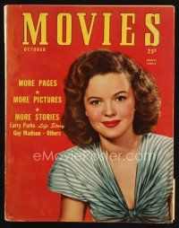 8m141 MODERN MOVIES magazine October 1947 Shirley Temple by Longet, Rita Hayworth on cigarette ad!