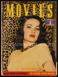 8m123 MODERN MOVIES magazine September 1942 sexy Gene Tierney starring in Thunder Birds!