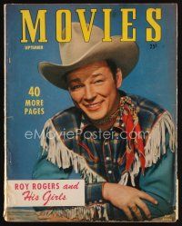 8m140 MODERN MOVIES magazine September 1947 c/u of Roy Rogers starring in Disney's Pecos Bill!