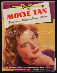 8m148 MOVIE FAN magazine July 1946 close up of Ingrid Bergman, Hollywood's Biggest Screen Album!