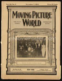8m058 MOVING PICTURE WORLD exhibitor magazine Nov 7, 1914 2-page ad for Tillie's Punctured Romance