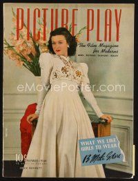8m107 PICTURE PLAY magazine November 1940 Joan Bennett in Son of Monte Cristo by Paul D'Ome!