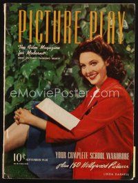 8m105 PICTURE PLAY magazine September 1940 great c/u of Linda Darnell starring in Brigham Young!