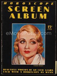 8m147 HOROSCOPE SCREEN ALBUM magazine June 1931 with beautiful photos of 60 film stars!
