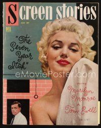 8m156 SCREEN STORIES magazine July 1955 sexy Marilyn Monroe in The Seven Year Itch!