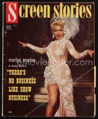 8m155 SCREEN STORIES magazine Nov 1954 sexy Marilyn Monroe, There's No Business Like Show Business
