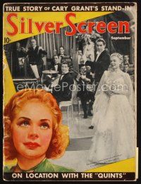 8m117 SILVER SCREEN magazine September 1938 Tyrone Power, Ameche & Alice Faye + Marland Stone art!