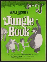 8m380 JUNGLE BOOK pressbook '67 Walt Disney cartoon classic, great image of all characters!