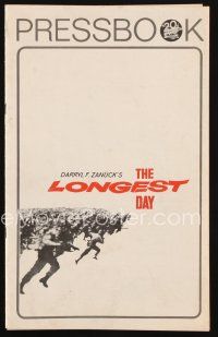 8m384 LONGEST DAY pressbook R69 Zanuck's World War II D-Day movie with 42 international stars! v