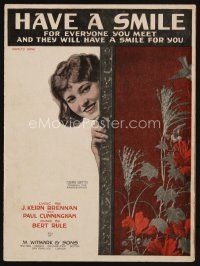 8m310 HAVE A SMILE sheet music '18 For Everyone You Meet and They Will Have a Smile For You!