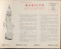 8m388 MARILYN English pressbook '63 sexy full-length image of young Monroe, plus Rock Hudson too!