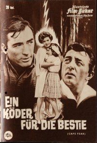 8m237 CAPE FEAR German program '62 Gregory Peck, Robert Mitchum, Polly Bergen, different images!
