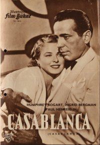 8m238 CASABLANCA German program '52 Humphrey Bogart, Ingrid Bergman, Curtiz classic, different!