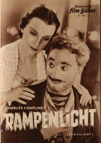 8m267 LIMELIGHT German program '54 different images of Charlie Chaplin & pretty young Claire Bloom!