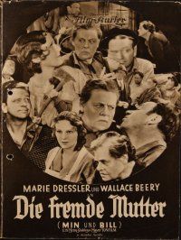 8m269 MIN & BILL German program '31 great different images of Marie Dressler & Wallace Beery!