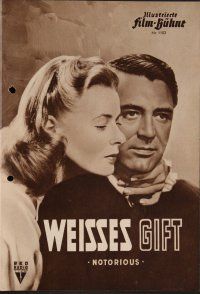 8m271 NOTORIOUS German program '51 Hitchcock, different images of Cary Grant & Ingrid Bergman!