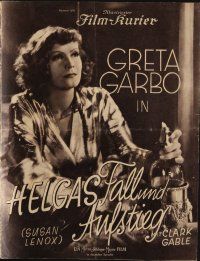 8m287 SUSAN LENOX German program '32 Greta Garbo & Clark Gable, different images!