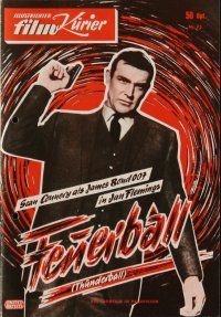 8m288 THUNDERBALL German program '65 completely different images of Sean Connery as James Bond!