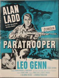 8m399 PARATROOPER pressbook '53 Alan Ladd, English Red Beret, a thousand thrills a second!