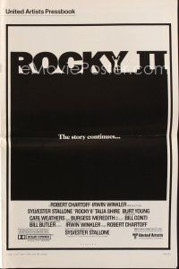 8m411 ROCKY II pressbook '79 Sylvester Stallone & Carl Weathers fight in ring, boxing sequel!