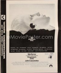 8m414 ROSEMARY'S BABY pressbook '68 Roman Polanski, Mia Farrow, creepy baby carriage horror image!