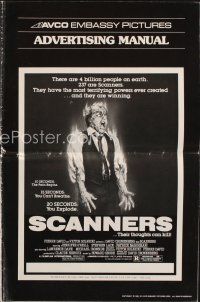 8m419 SCANNERS pressbook '81 directed by David Cronenberg, in 20 seconds your head explodes!