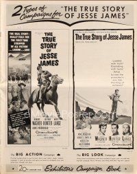 8m448 TRUE STORY OF JESSE JAMES pressbook '57 Nicholas Ray, Robert Wagner, Jeffrey Hunter,Hope Lange