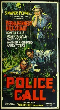 8p023 POLICE CALL 3sh '33 Nick Stuart, who looks like Bruce Hershenson, saves man in swamp!