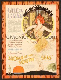 8p007 ALOMA OF THE SOUTH SEAS campaign book page '26 different art of sexy Gilda Gray in sarong!