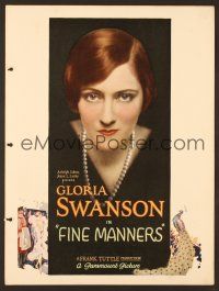 8p010 FINE MANNERS campaign book page '26 great images of sexy Gloria Swanson on both sides!