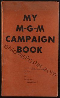8p074 MY MGM CAMPAIGN BOOK promotional book '39 contest for theater owners with the best campaign!