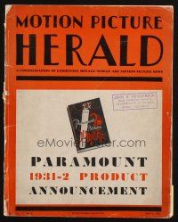 8p002 MOTION PICTURE HERALD exhibitor magazine May 2, 1931 includes Paramount campaign book!