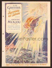8p016 SORROWS OF SATAN campaign book pages '26 D.W. Griffith, Adolphe Menjou is the Devil!