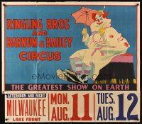 8p045 RINGLING BROS & BARNUM & BAILEY CIRCUS circus poster '43 The Greatest Show on Earth!
