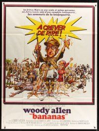 8p565 BANANAS French 1p '71 great artwork of Woody Allen by E.C. Comics artist Jack Davis!